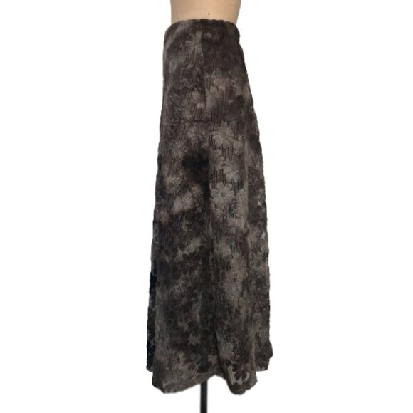 Vintage 90s crochet lace mash floral  maxi skirt - Picture 3 of 16